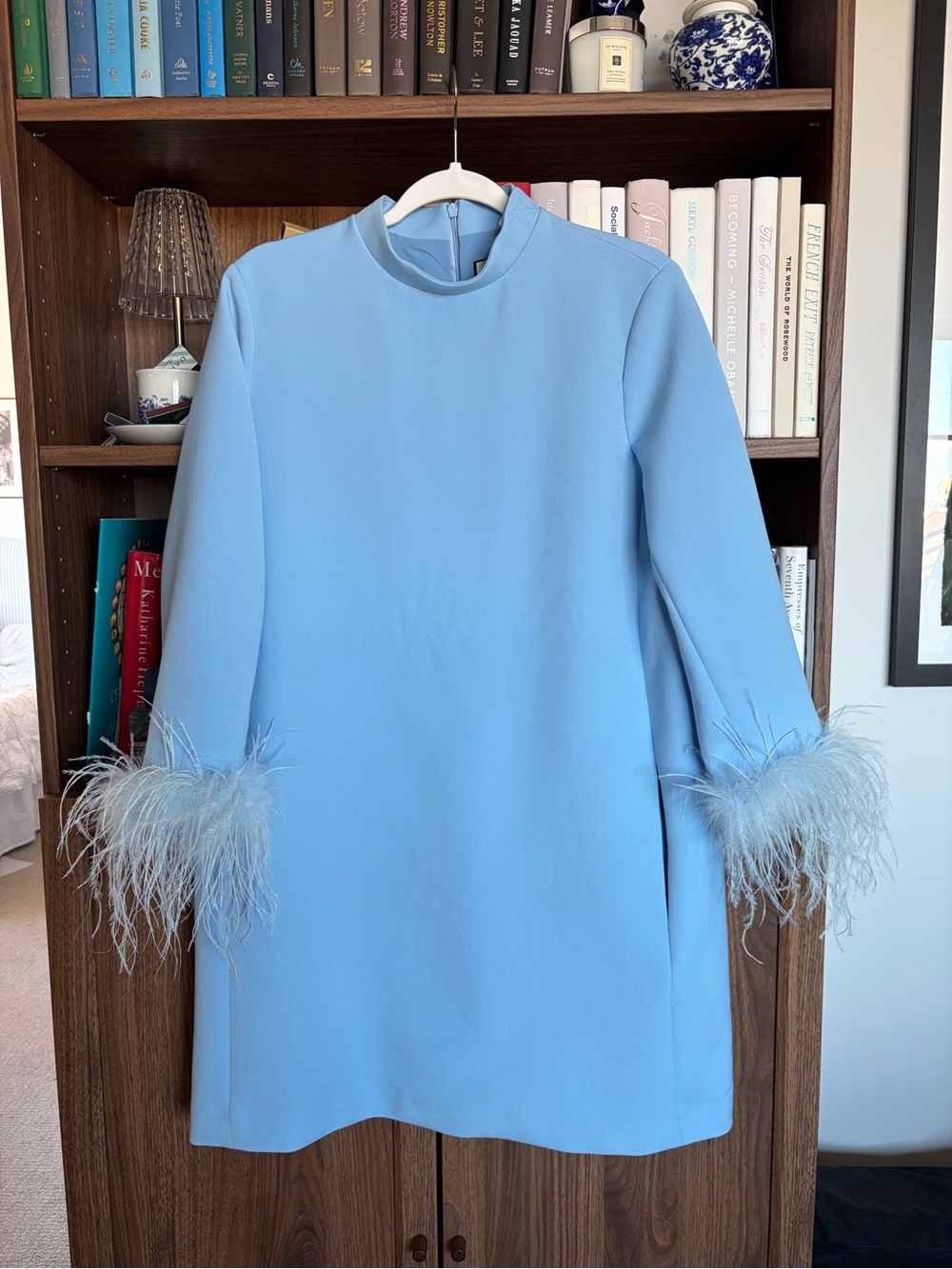 EUC Tuckernuck Light Blue Feather Mod Ellie Dress: Size Large (L)